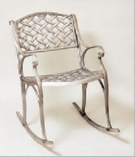 Cast Aluminum Garden Patio Furniture Weave Rocker